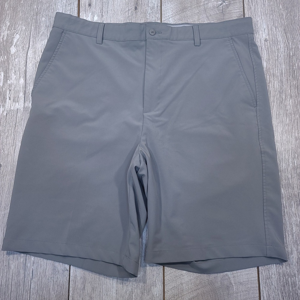 FootJoy Golf Shorts Mens 38 Gray Performance Stretch Flat Front FJ Logo